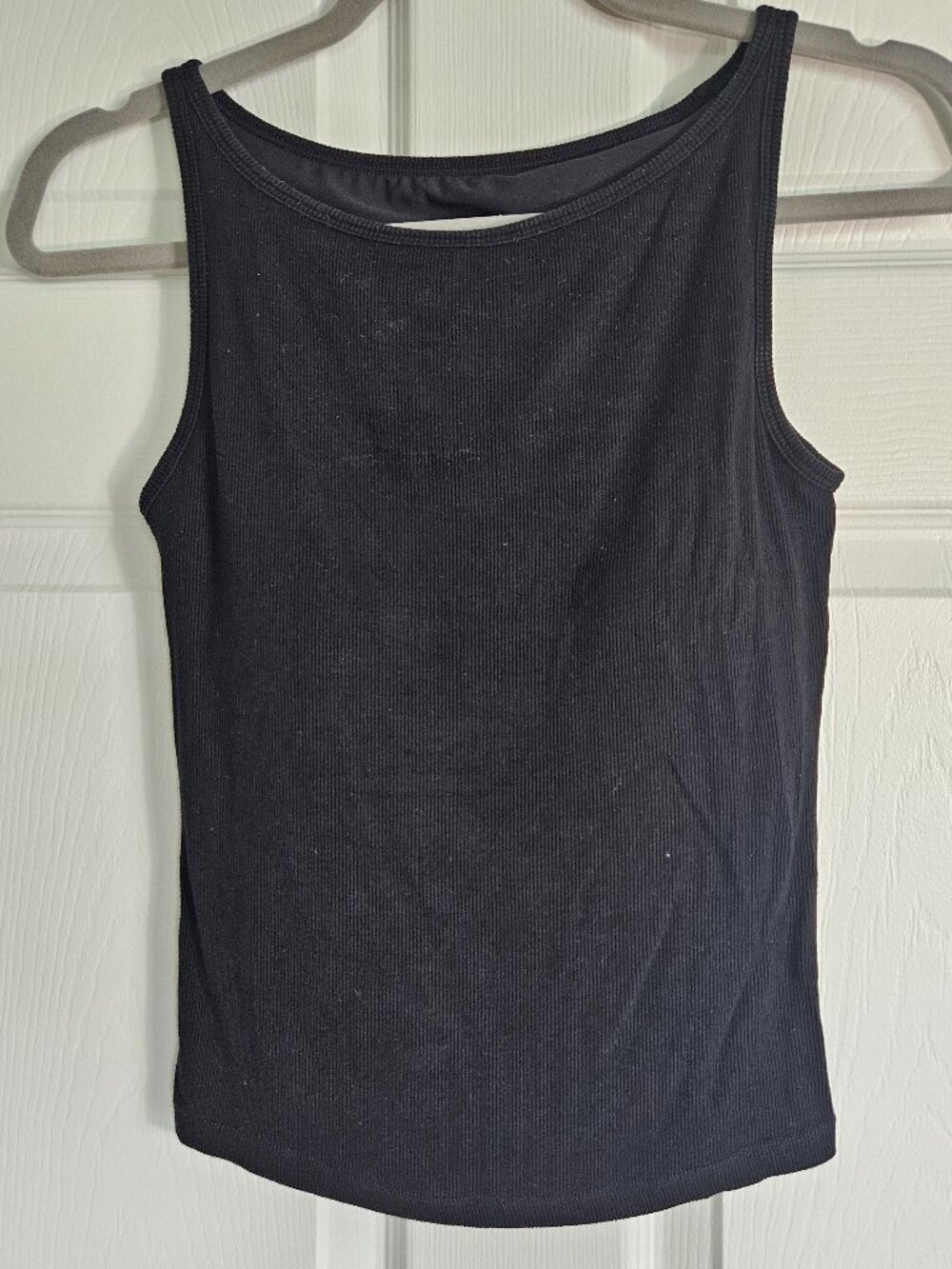 Klassy Network - Ribbed Dainty Boat Neck Brami Tank - Small